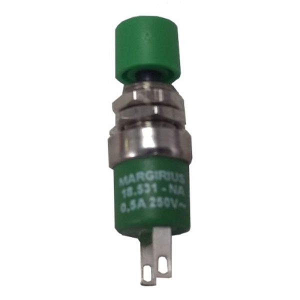 CHAVE PUSH BUTTON MINI N.A VERDE 0,5A MARGIRIUS 1710